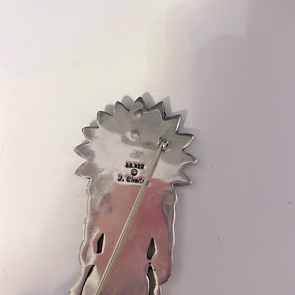 Vintage Fred F. Charley Navajo Kachina Dancer Brooch 925 Sterling Sliver Signed - Picture 5 of 5